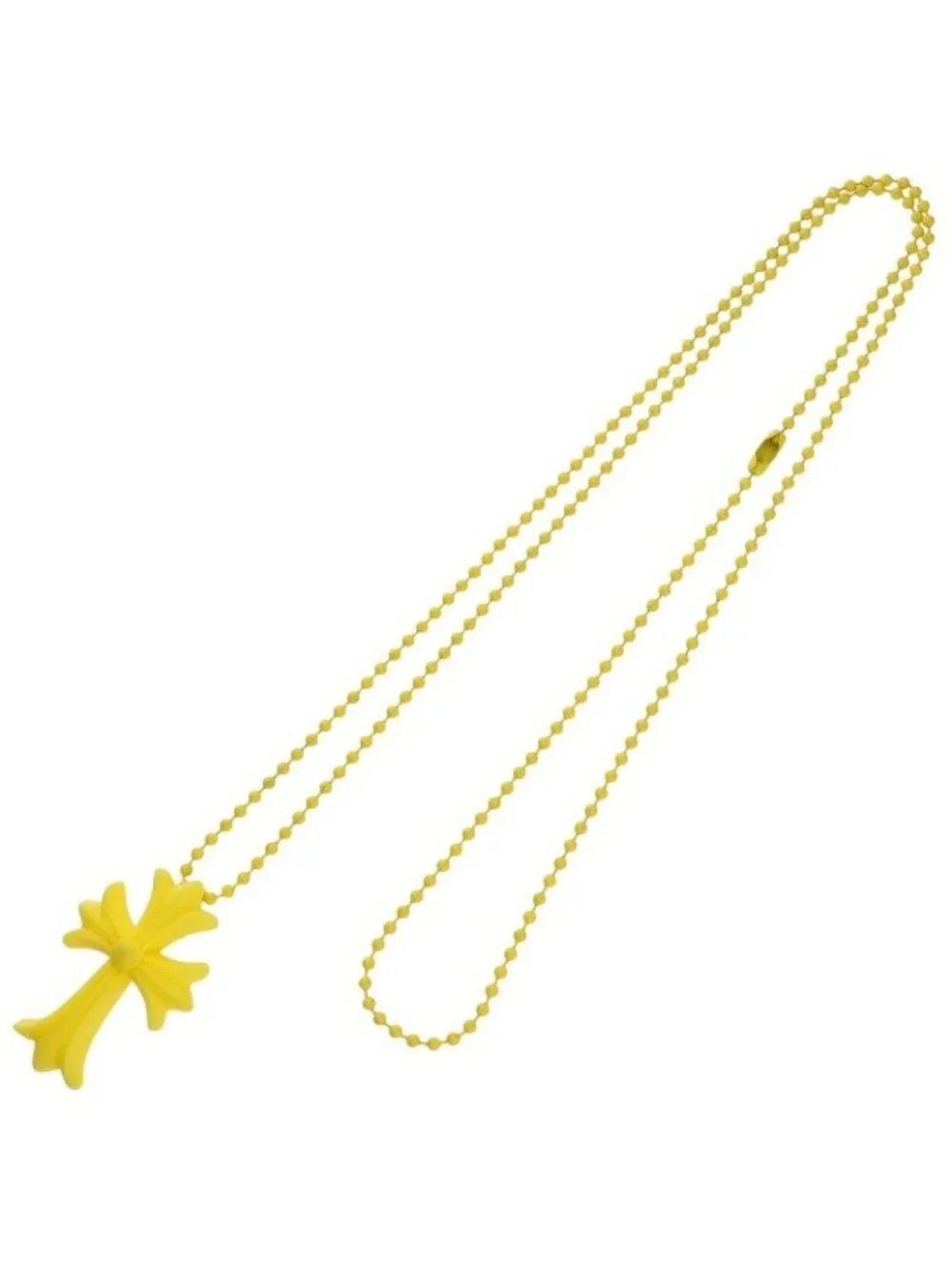 Chrome Hearts Rubber CH Crs Sml Small CH Cross Silicone Necklace